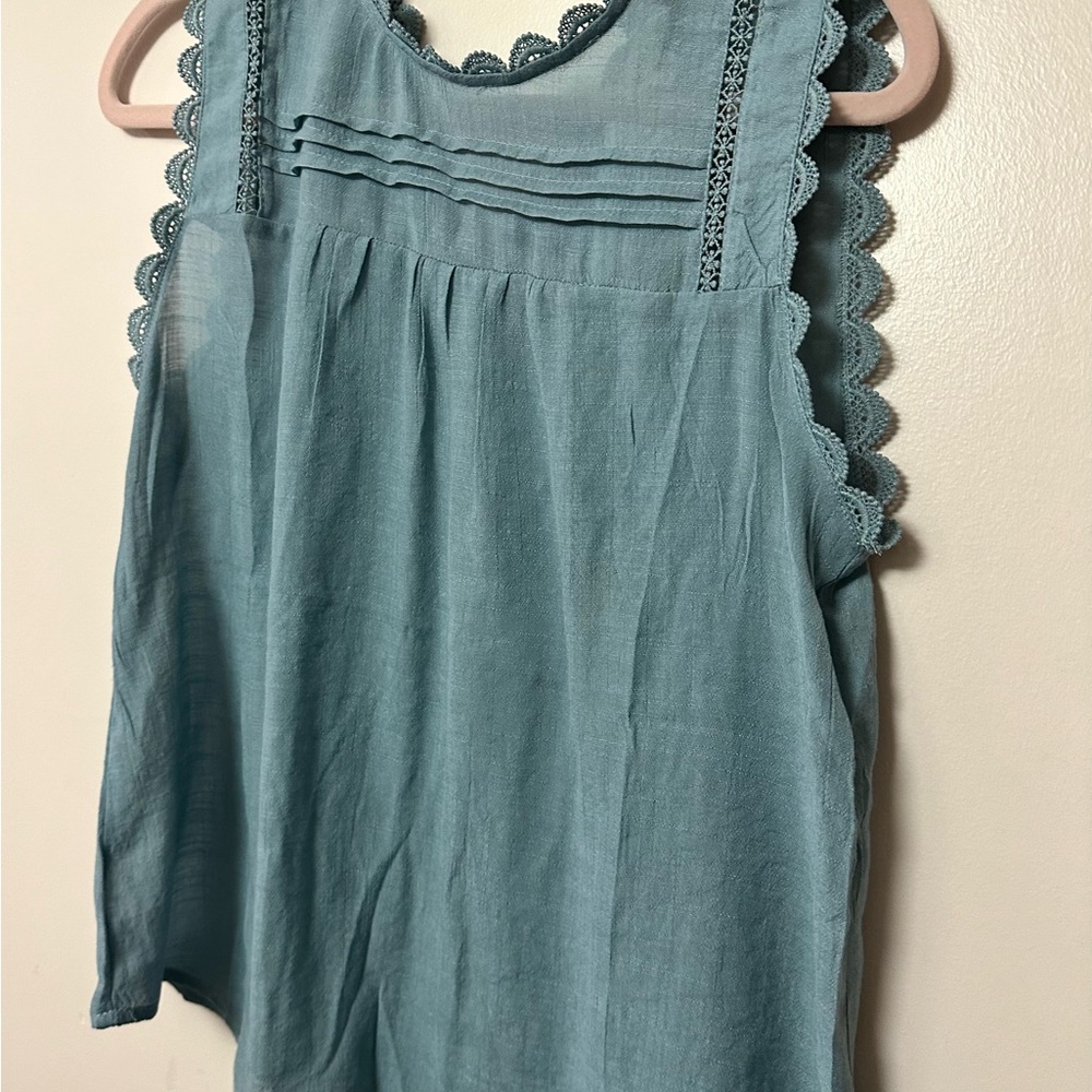 MINE TEAL/ AQUA BLOUSE